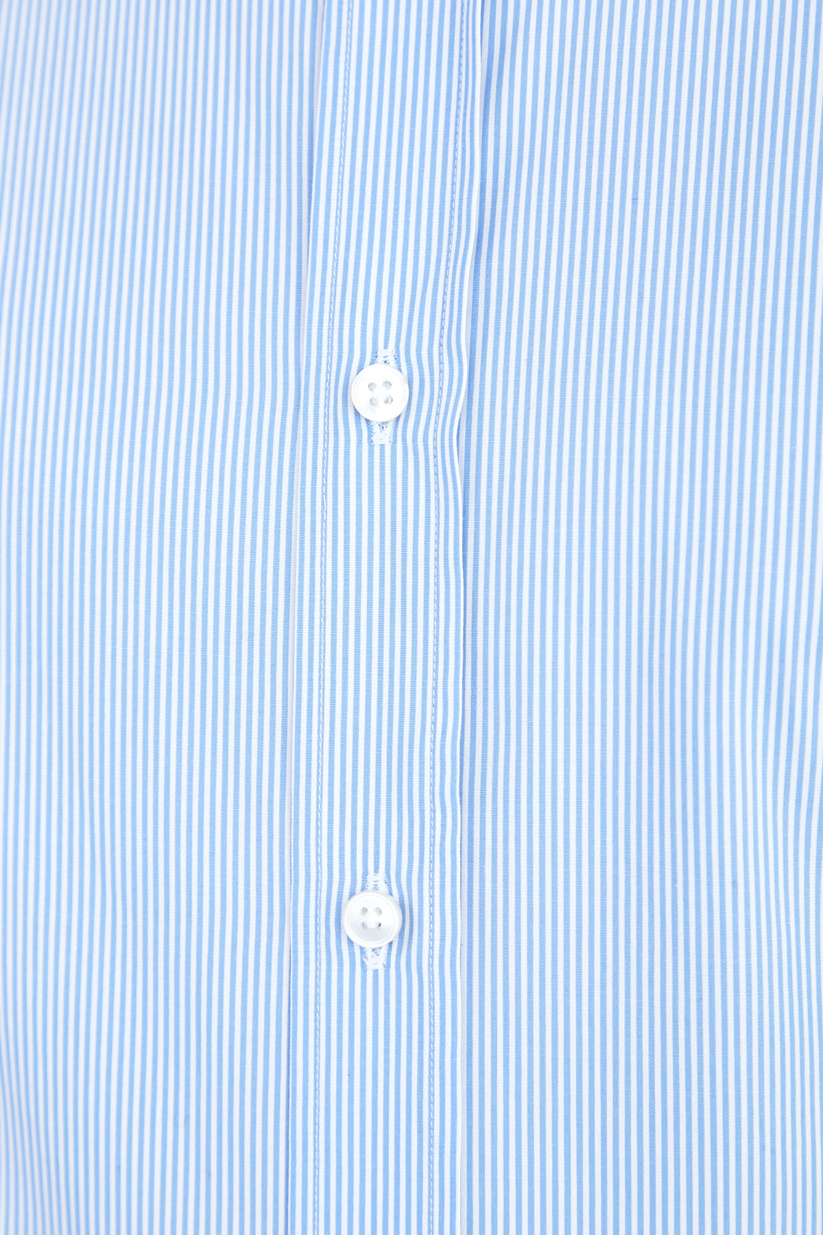 Базовая рубашка в полоску из поплина с кручением нити 100/2 XACUS, цвет голубой, размер 50;54;52 Базовая рубашка в полоску из поплина с кручением нити 100/2 - фото 5